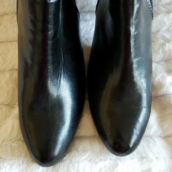Chinese Laundry shiny black thigh high boots side zip 8M - Picture 8 of 8